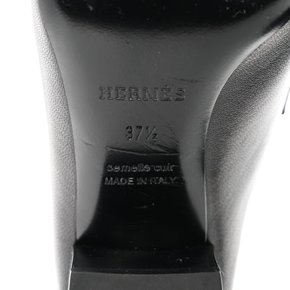 Hermes Goatskin Paradis Mules 37.5 Black 8 of 8