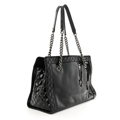 Chanel Patent Quilted Reverso Boy Tote Black 3 of 11
