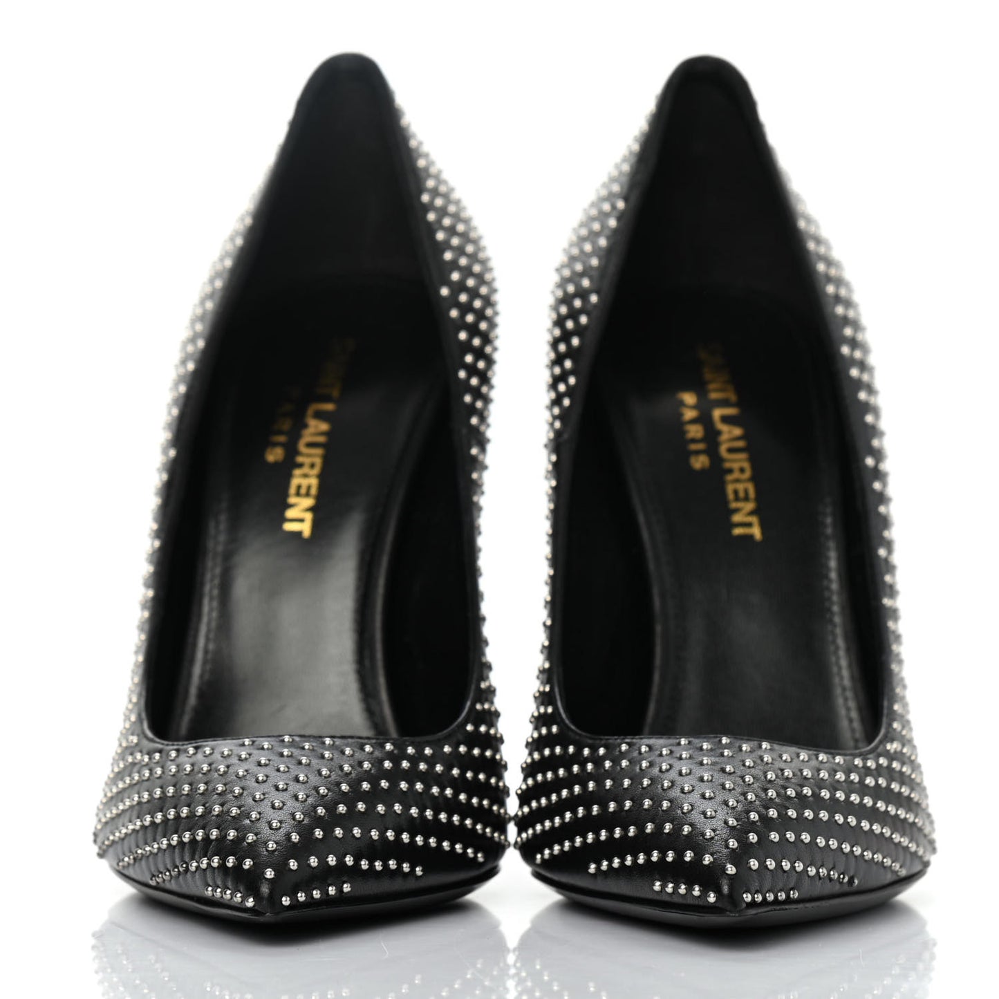 Calfskin Studded Opyum 100 Pumps 35.5 Black