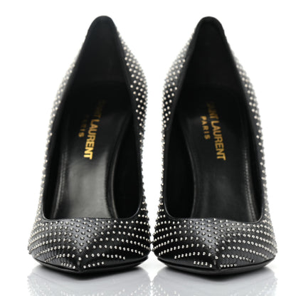 Saint Laurent Calfskin Studded Opyum 100 Pumps 35.5 Black 2 of 4