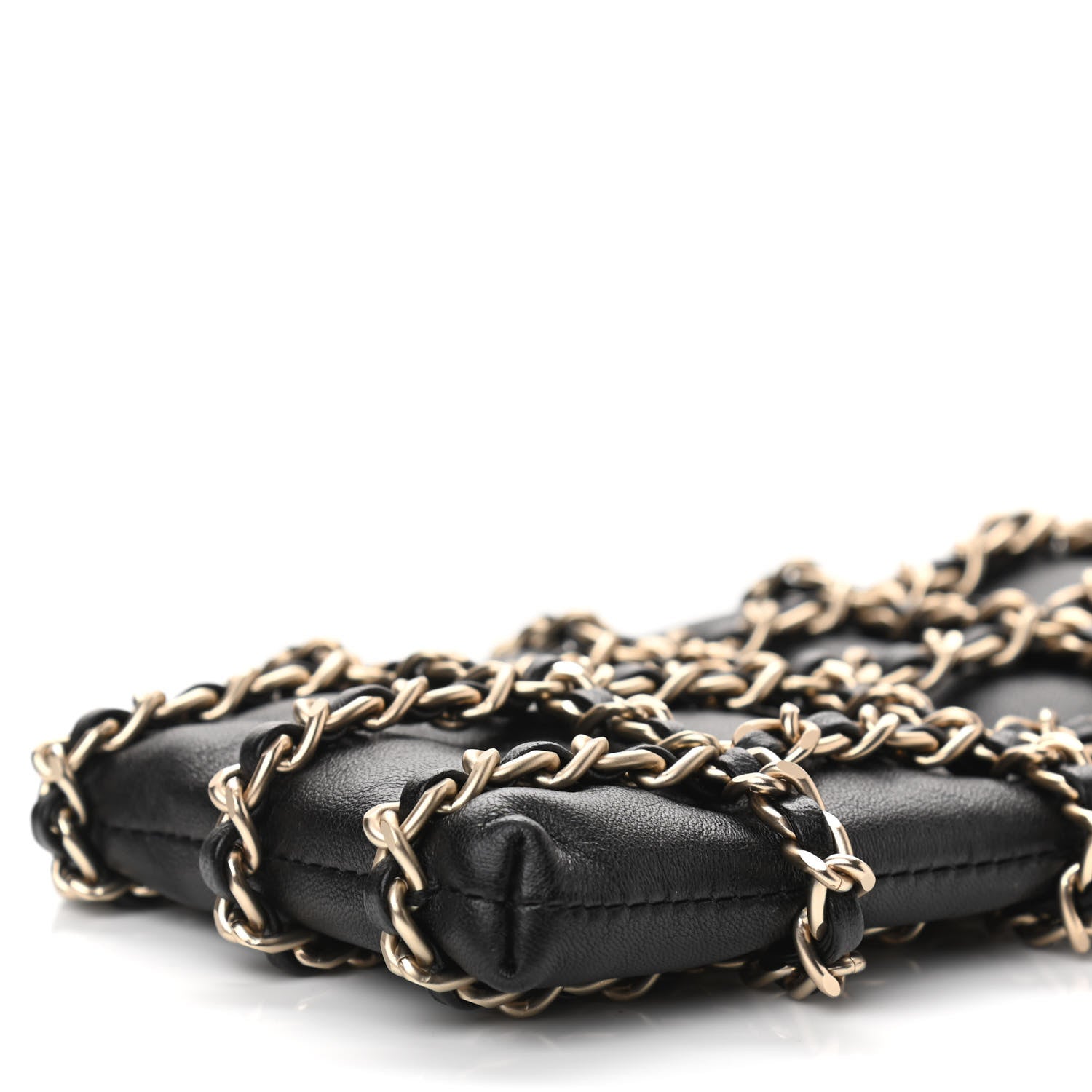 Chanel Lambskin Tech Me Out Clutch With Chain Black 10 of 11