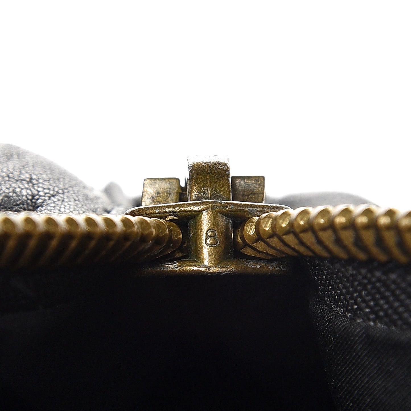Pebbled Lambskin Rocco Black Gold Hardware