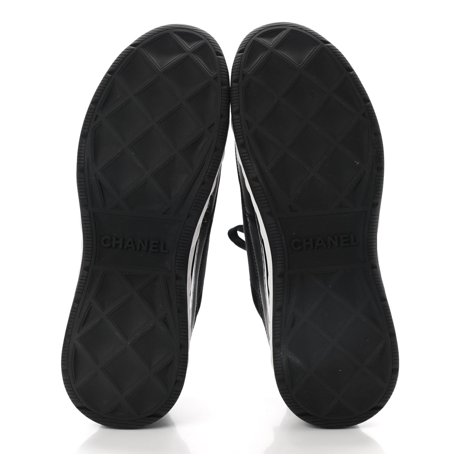 Chanel Velvet Calfskin Mixed Fibers CC Sneakers 40.5 Black 5 of 8