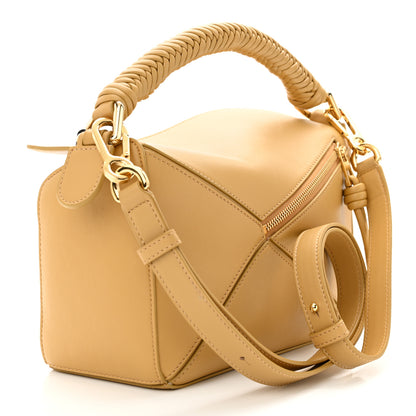 Loewe Calfskin Small Woven Puzzle Bag Sahara 3 of 9