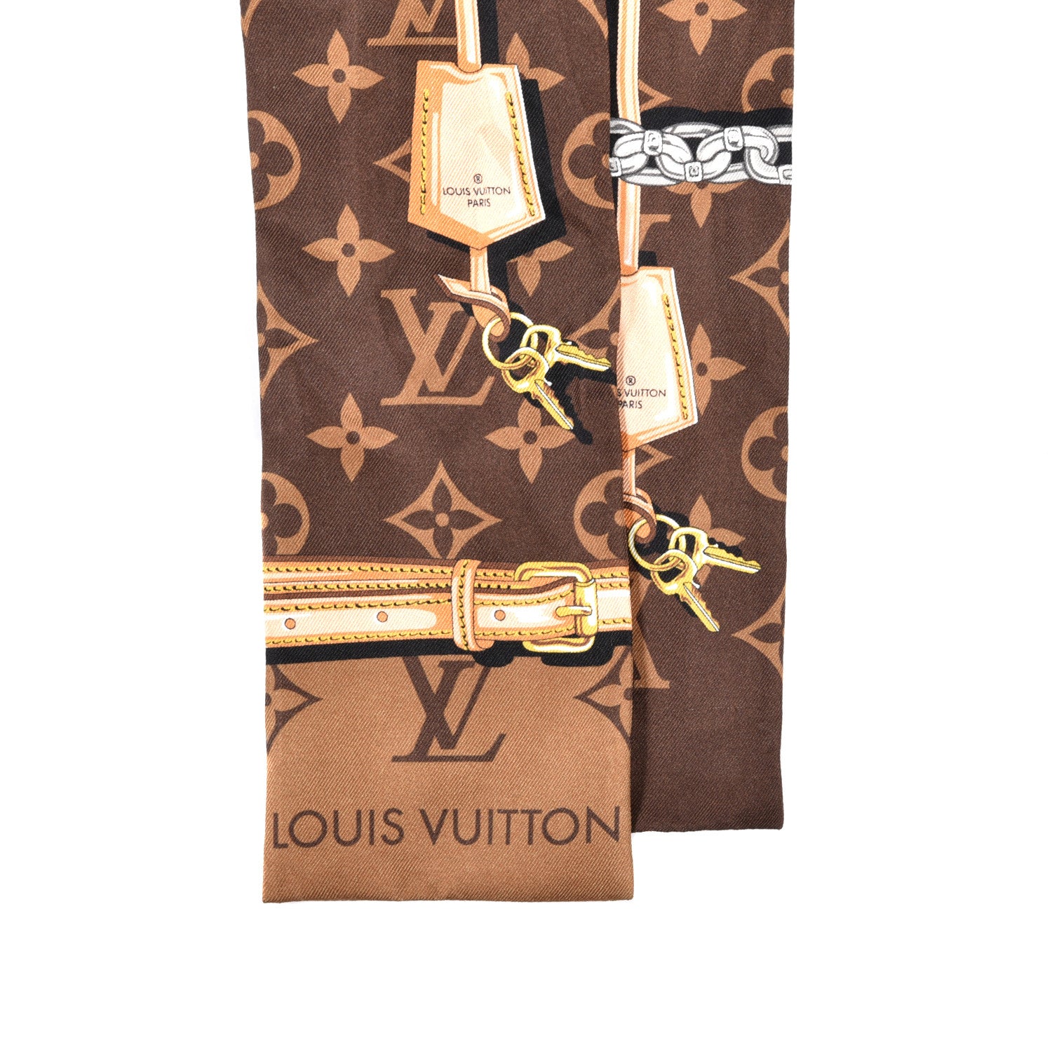 Louis Vuitton Silk Monogram Confidential Bandeau Brown 2 of 5