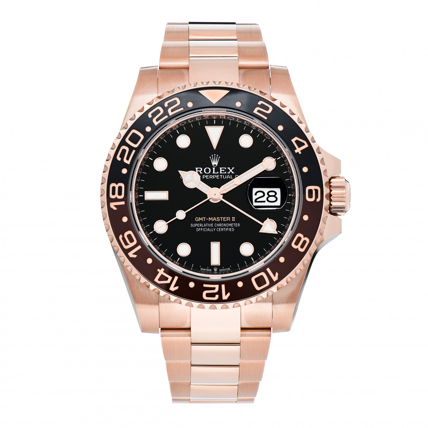 Rolex 18K Everose Gold 40mm GMT-Master II Root Beer Watch 126715CHNR 1 of 5