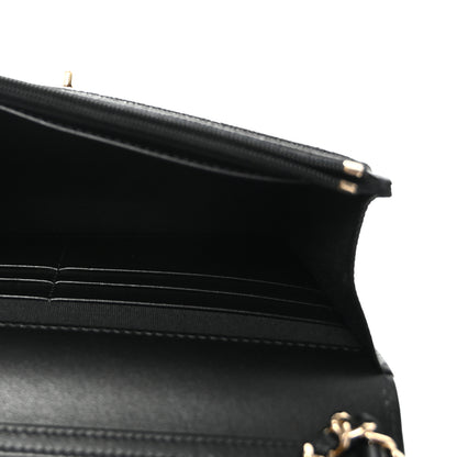 Chanel Caviar Quilted Bow Wallet On Chain WOC Black 5 of 11