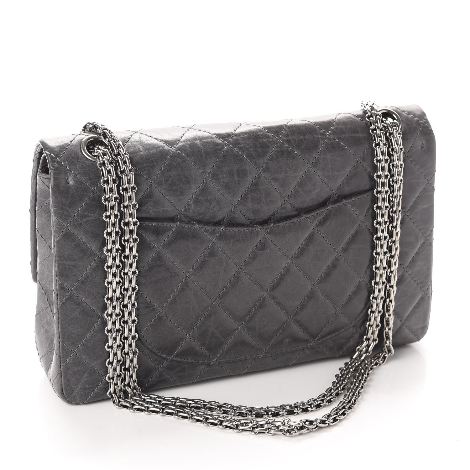 Chanel Aged Calfskin Quilted 50th Anniversary 2.55 Reissue 227 Flap Grey 3 of 11