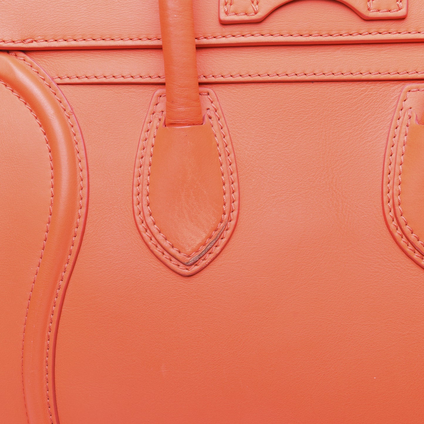 Smooth Calfskin Micro Luggage Fluo Orange