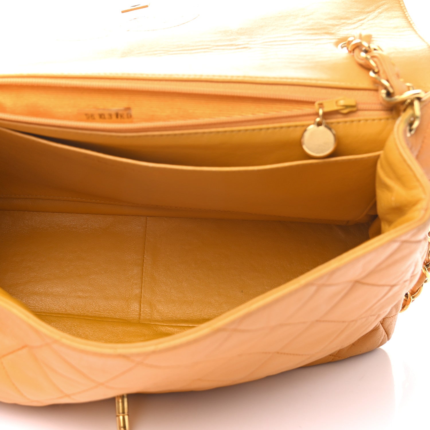 Chanel Lambskin Quilted Jumbo Single Flap Beige 5 of 13