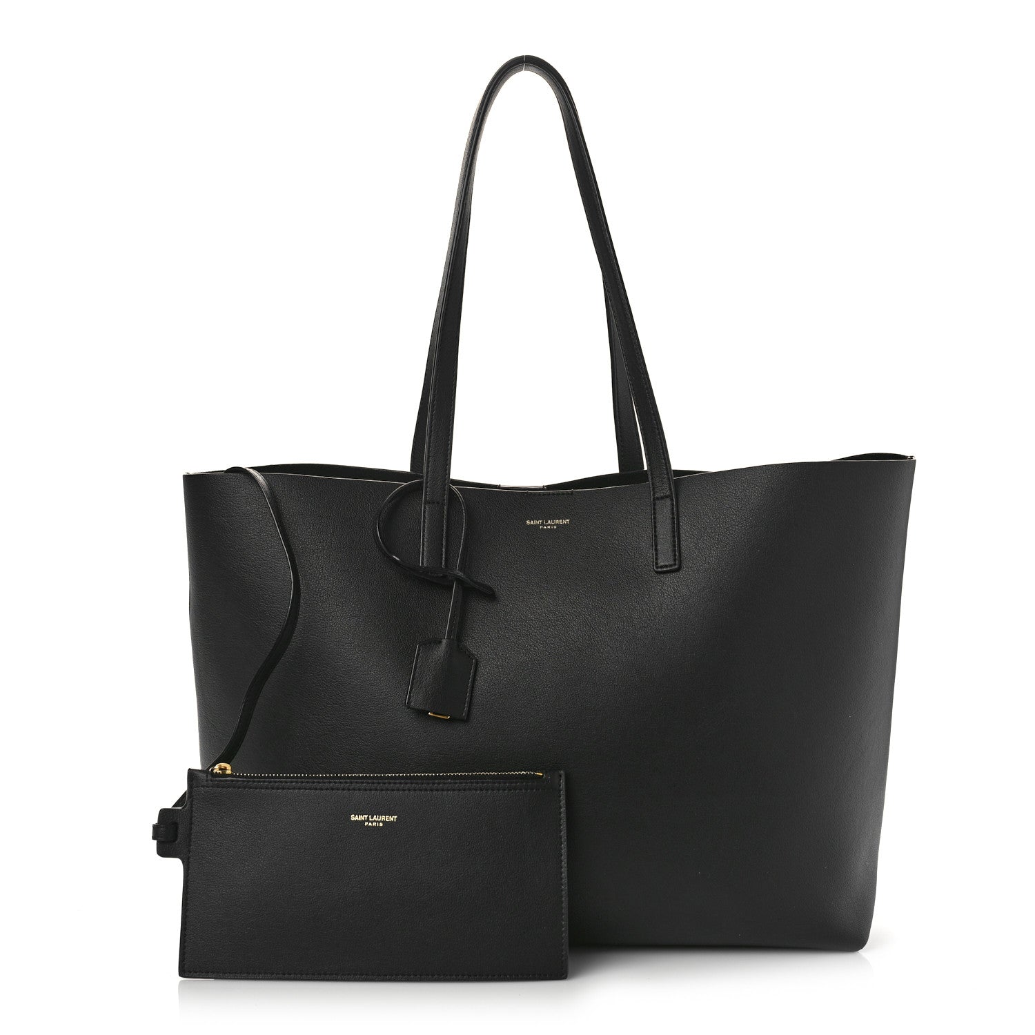 Saint Laurent Calfskin Large Shopping Tote Black 1 of 9