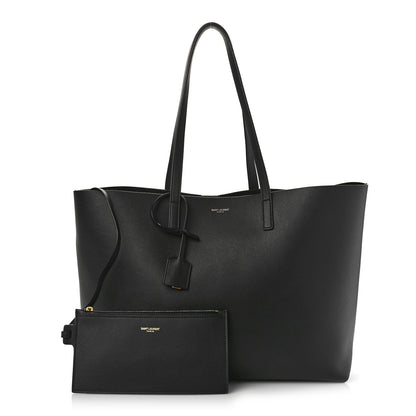Saint Laurent Calfskin Large Shopping Tote Black 1 of 9
