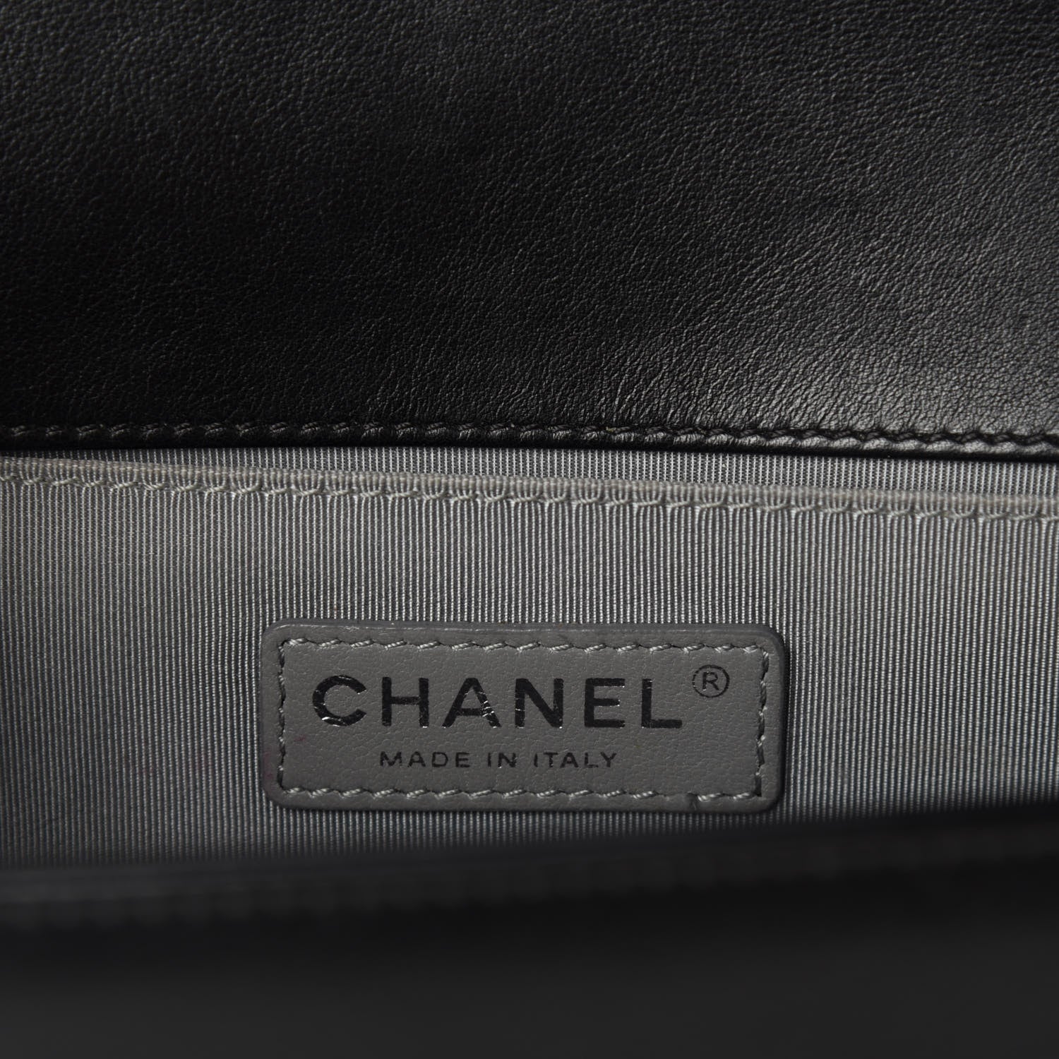Chanel Calfskin Chevron Quilted Medium Boy Flap Black 9 of 12