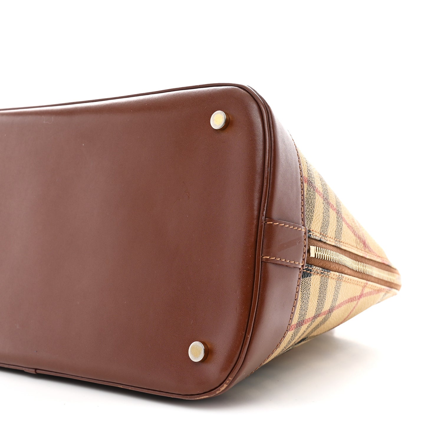 Haymarket Check Top Handle Crossbody Brown
