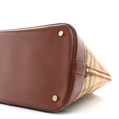 Burberry Haymarket Check Top Handle Crossbody Brown 10 of 13