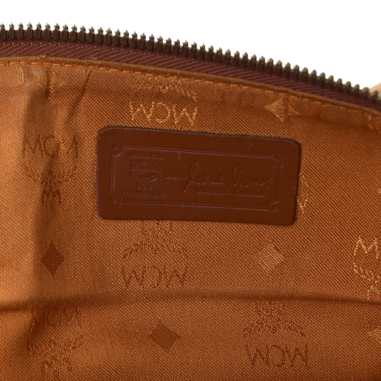 MCM Visetos Traveler Bag Cognac 9 of 10