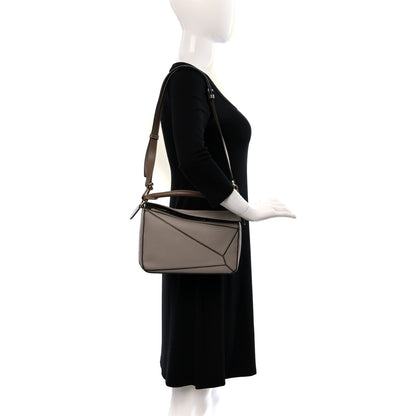 Loewe Grained Calfskin Small Puzzle Bag Sand Mink 3 of 8