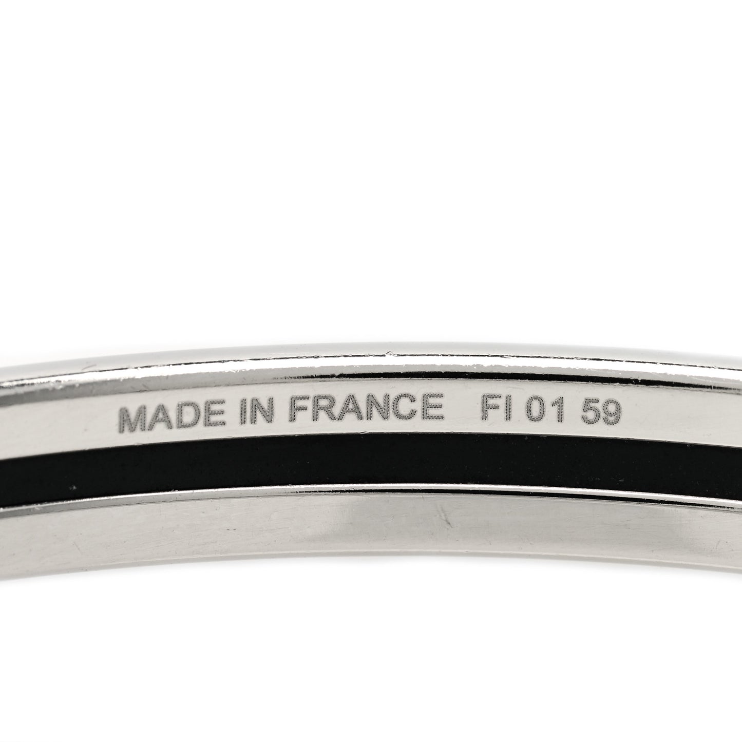 Enamel Printed Extra Narrow Printed Bracelet 65 Black