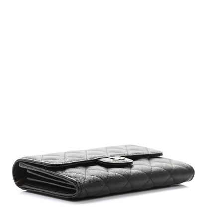Chanel Caviar Quilted Medium Flap Wallet Black 4 of 9
