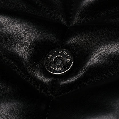 Saint Laurent Lambskin Quilted Small Loulou Puffer Monogram Chain Satchel Black 13 of 13