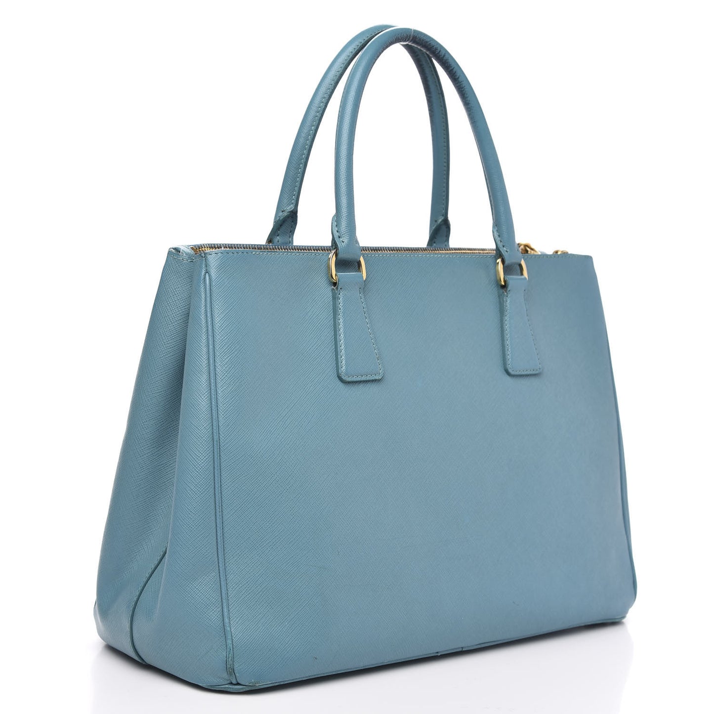Saffiano Medium Galleria Double Zip Tote Turchese