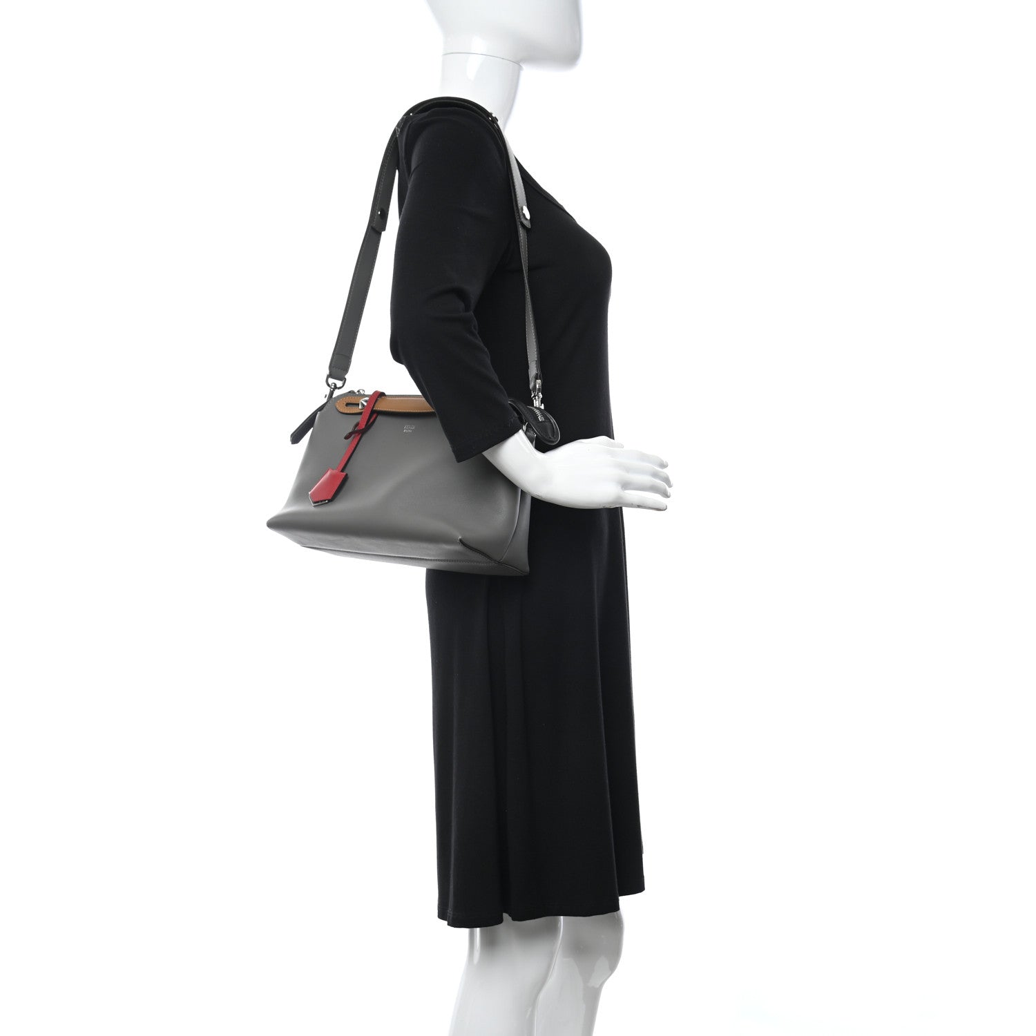 Fendi Vitello Dolce 4 Color Medium By The Way Boston Bag Argilla Fragola Multicolor 2 of 10