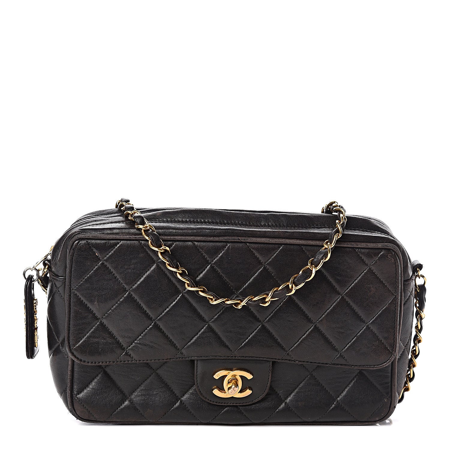 Chanel Lambskin Quilted Camera Case Black 1 of 15