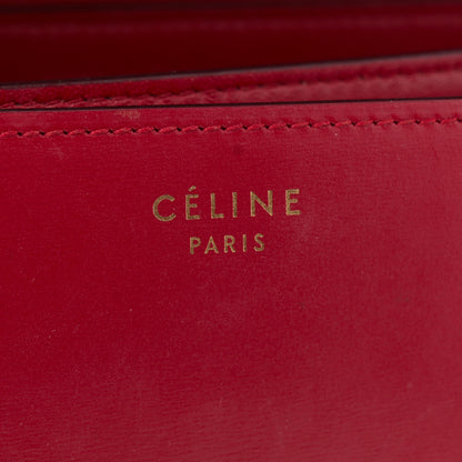 Celine Box Calfskin Medium Classic Box Flap Bag Red 6 of 15