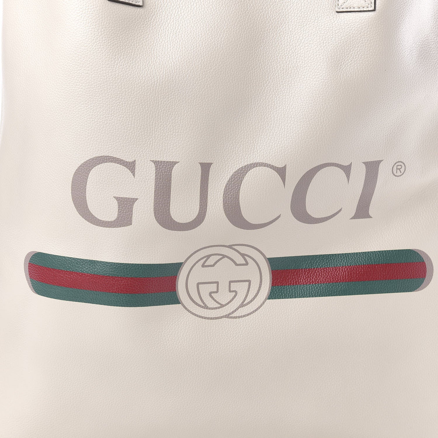 Gucci Calfskin Mens Logo Tote White 10 of 12