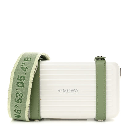 Rimowa Gloss Polycarbonate Personal Cross-Body Bag White Green 1 of 11