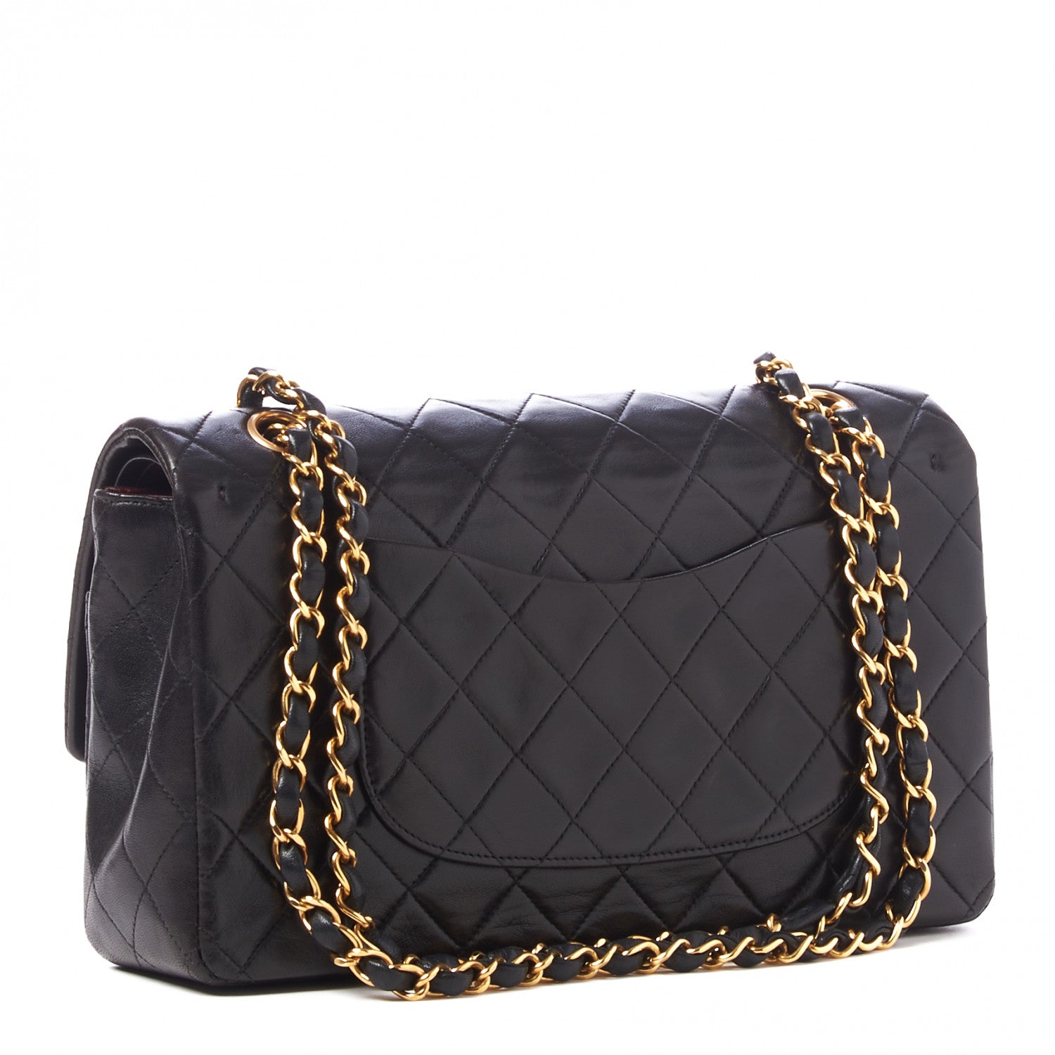Chanel Lambskin Quilted Medium Double Flap Black 2 of 9
