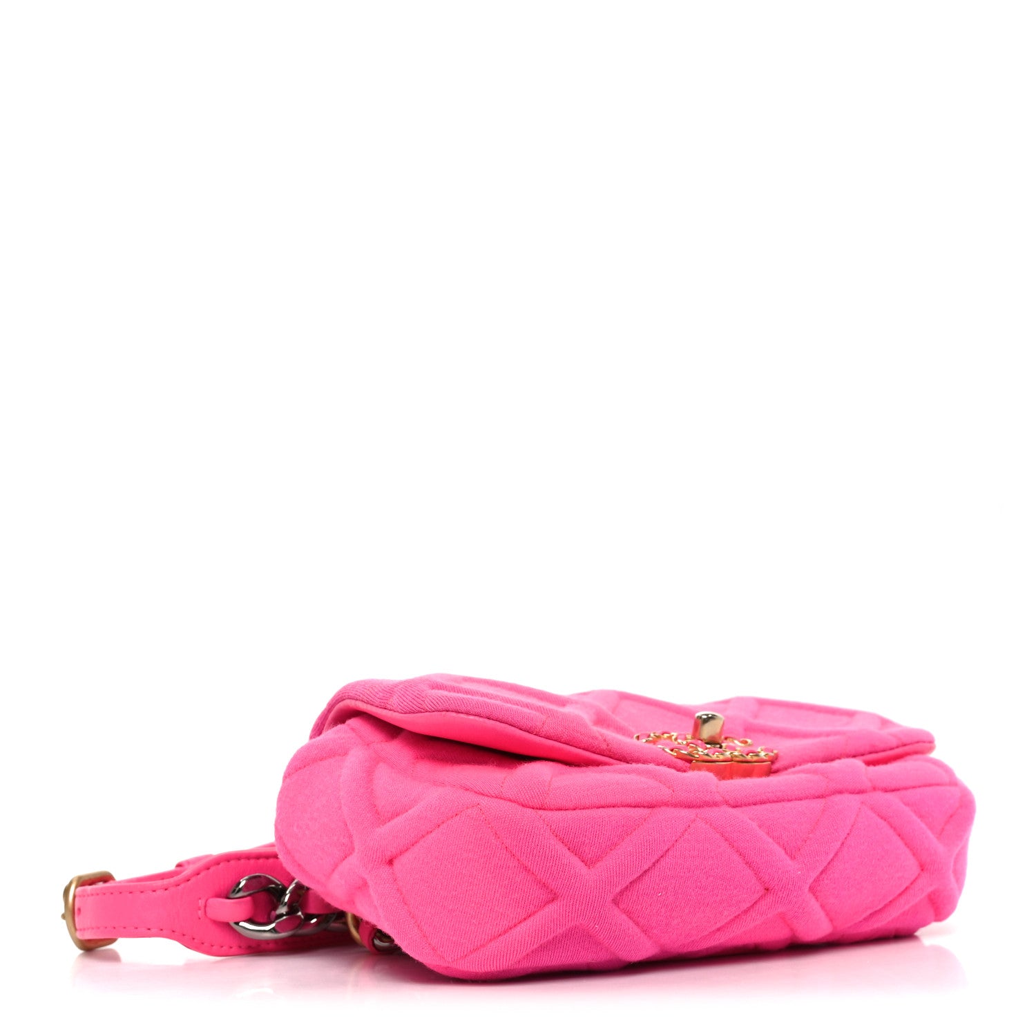 Chanel Jersey Quilted Chanel 19 Waist Bag Pink 3 of 10