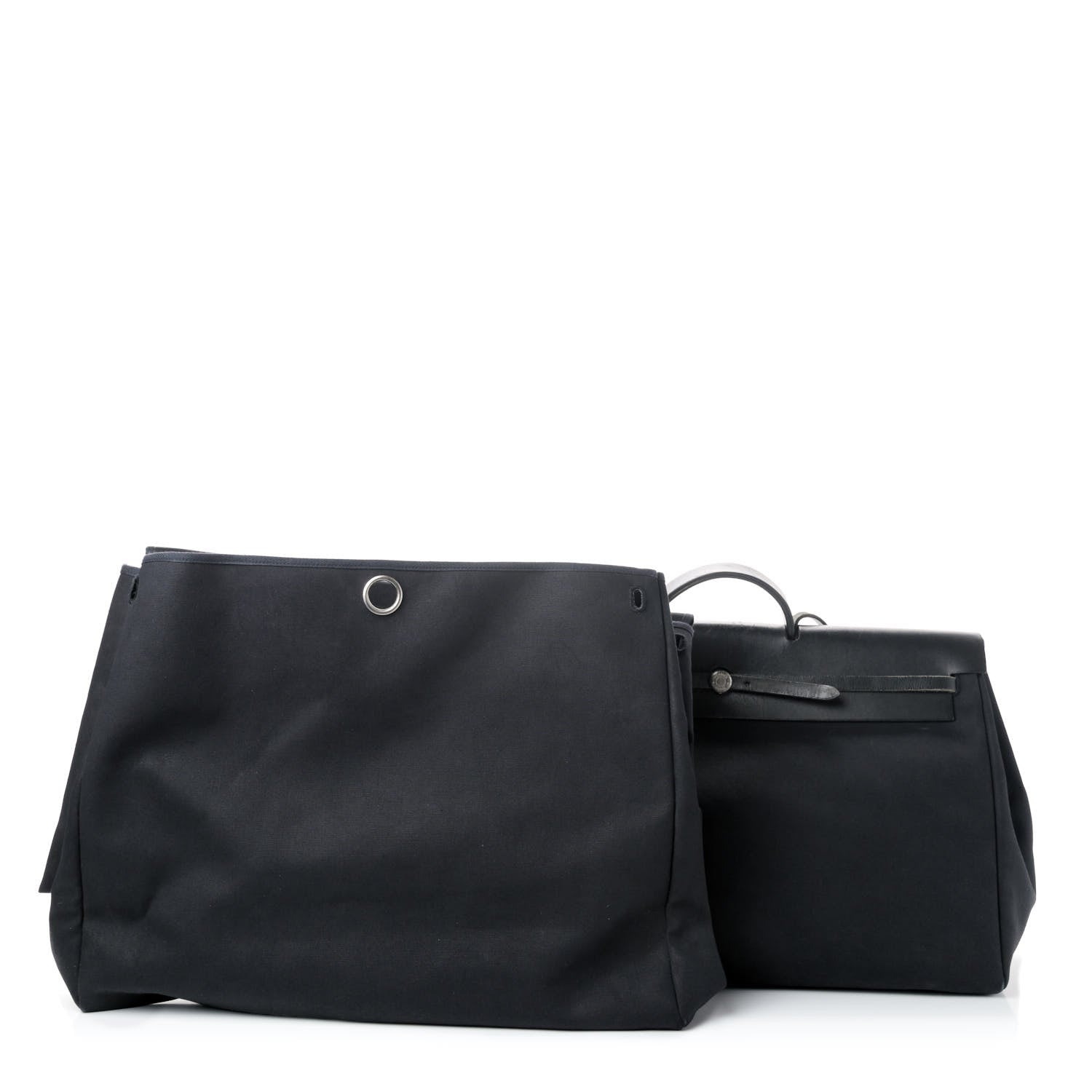Hermes Toile Vache Calfskin Herbag Cabin Black 5 of 5
