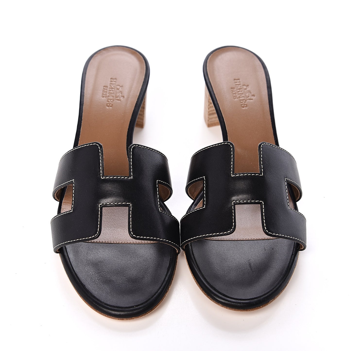 Calfskin Oasis Sandals 37 Black
