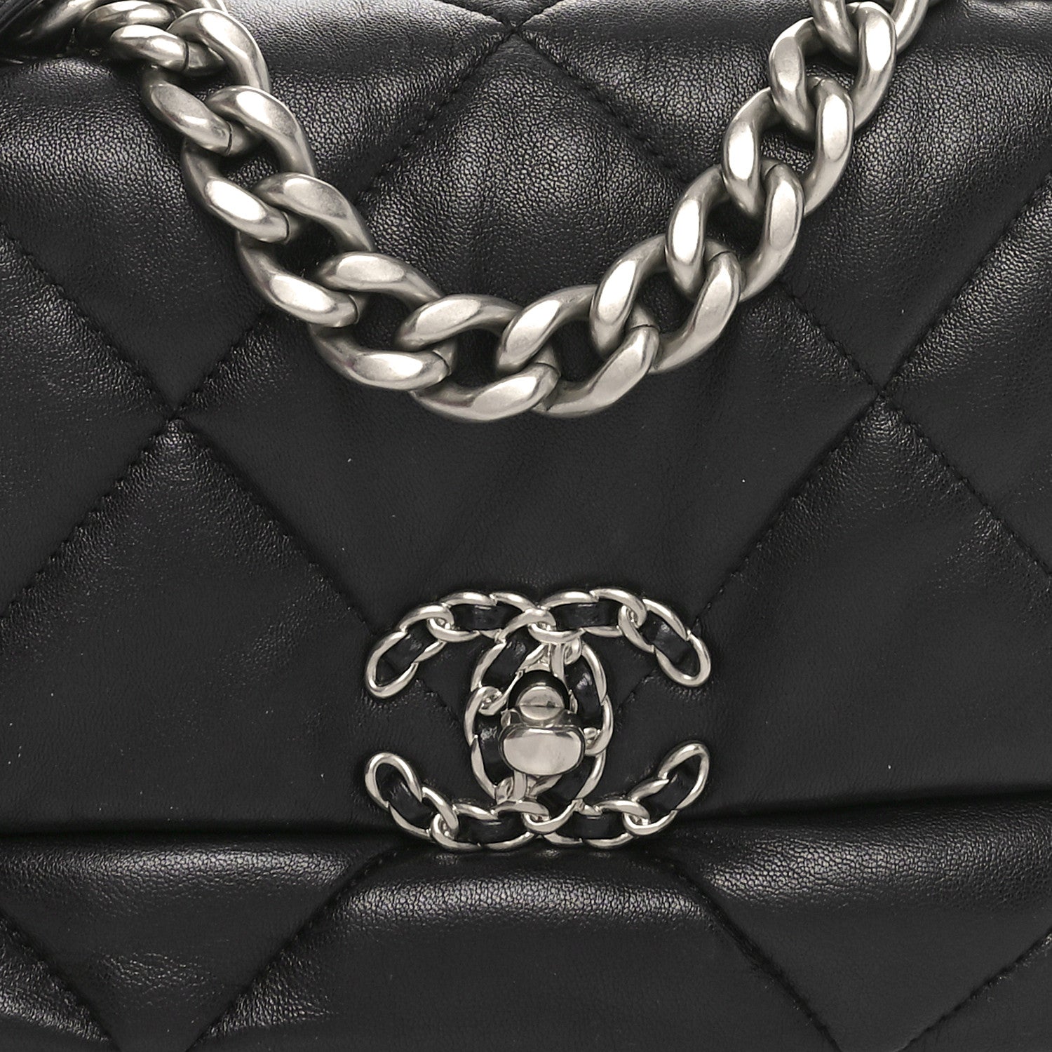 Chanel Lambskin Quilted Medium Chanel 19 Flap Black 7 of 10