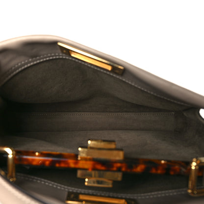 Fendi Vitello Seta Plexiglass Tortoise Medium Peekaboo Iconic Satchel Tortora 6 of 13