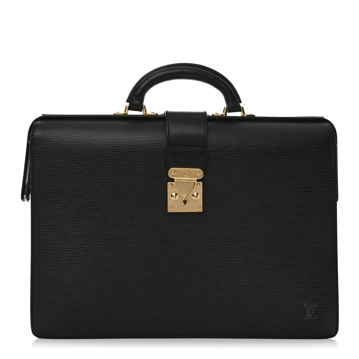 Epi Serviette Fermoir Briefcase Black
