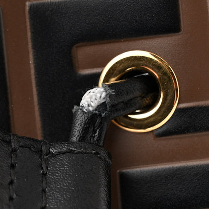 Fendi Vitello Liberty F is Fendi Bi-Color FF 1974 Embossed Mini Mon Tresor Bucket Bag Maya Black 11 of 13