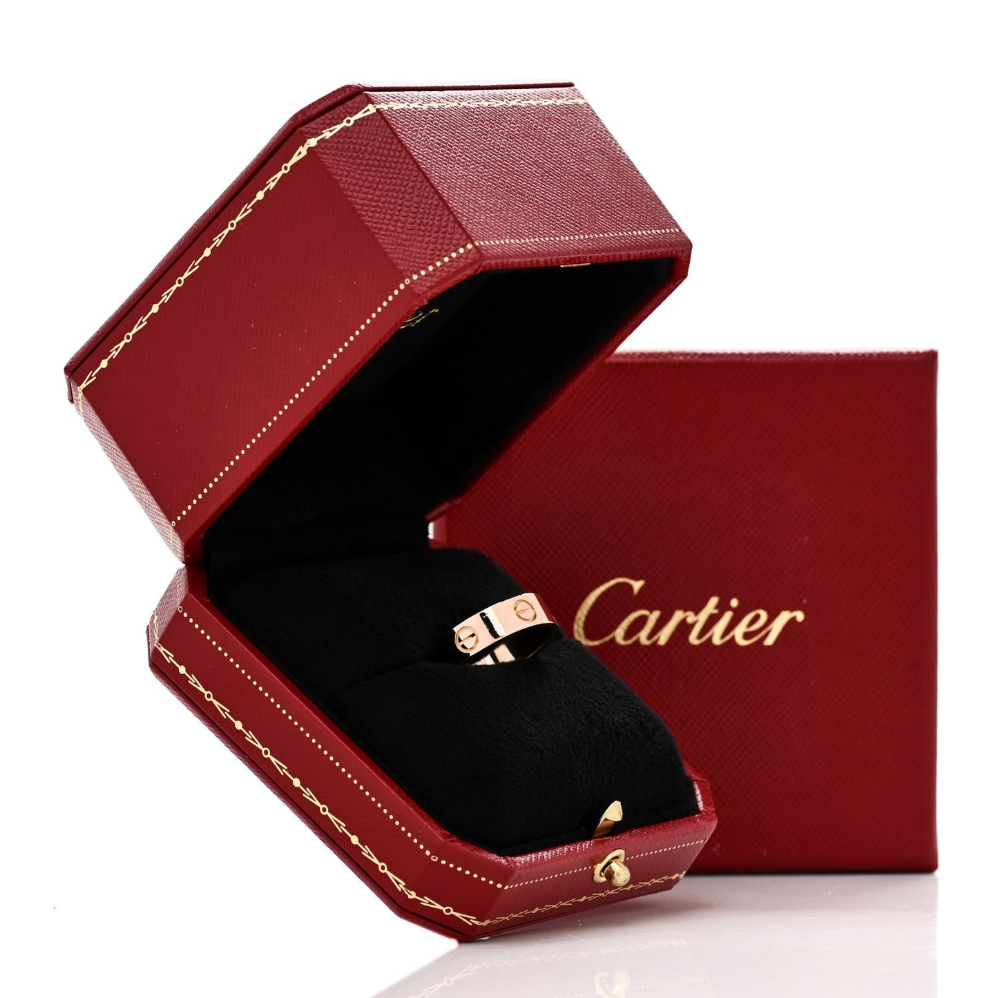 18K Pink Gold 5.5mm LOVE Ring 56 7.75