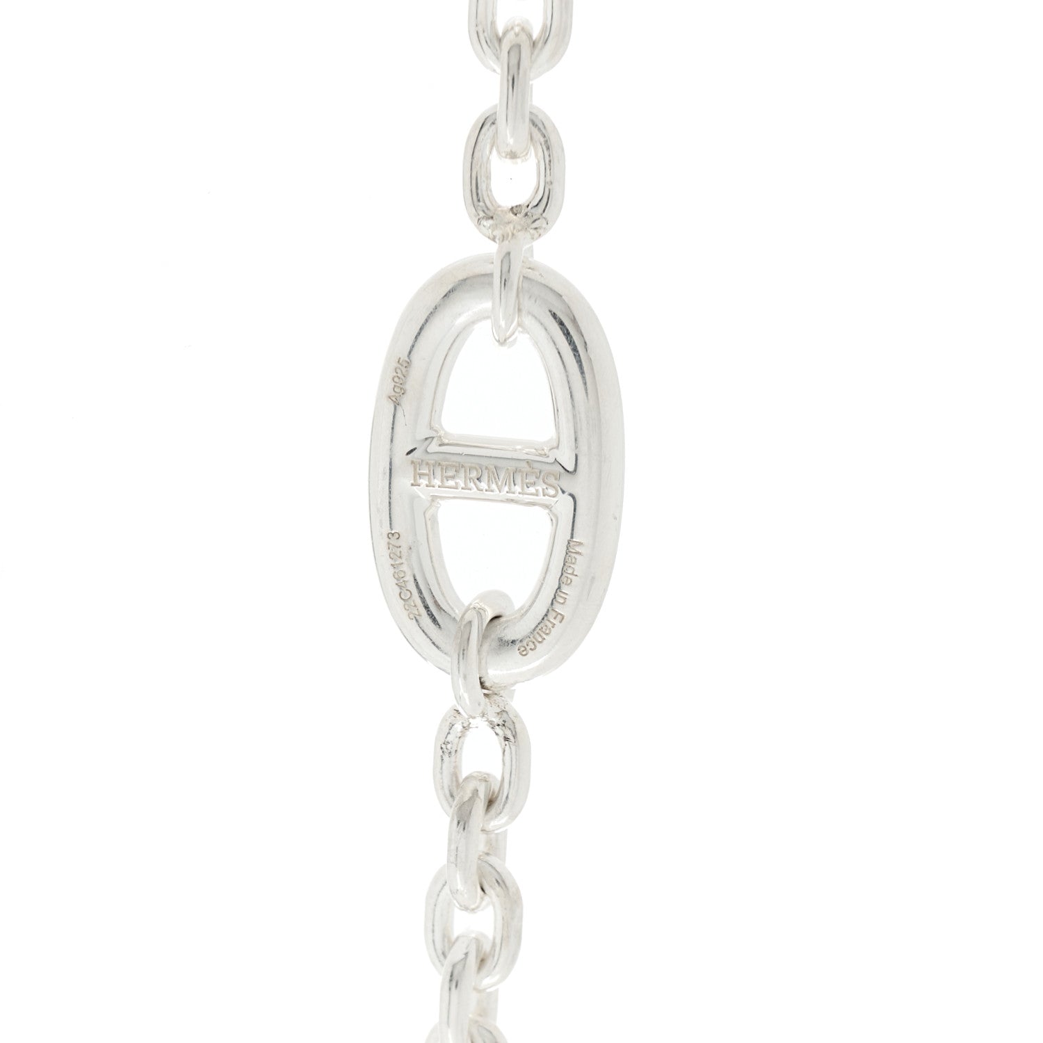 Hermes Sterling Silver Farandole Necklace 80 4 of 5