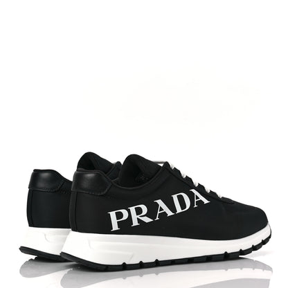 Prada Nylon Gabardine Logo Sneakers 8.5 Black 4 of 8