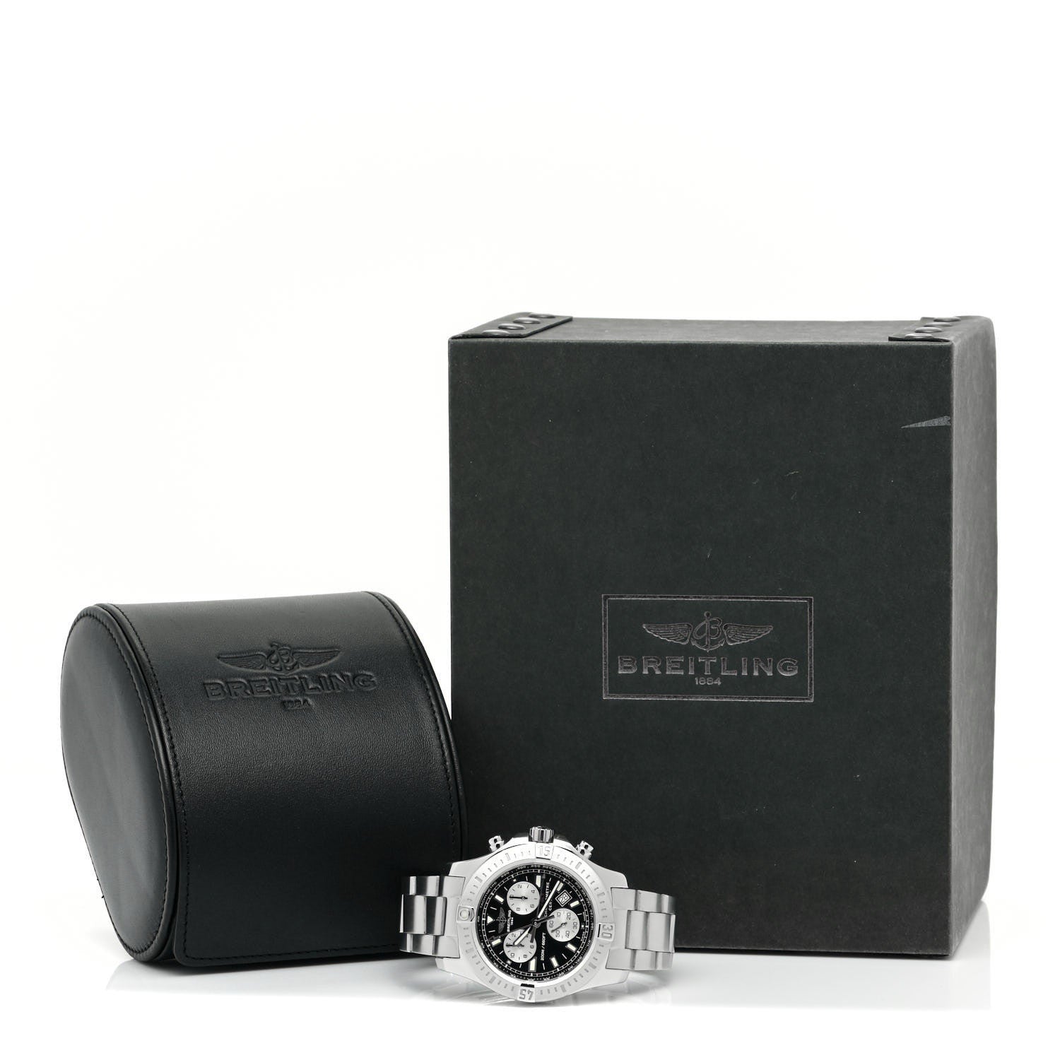 Breitling Stainless Steel 44mm Colt Chronograph Quartz Watch Black A73388 5 of 5
