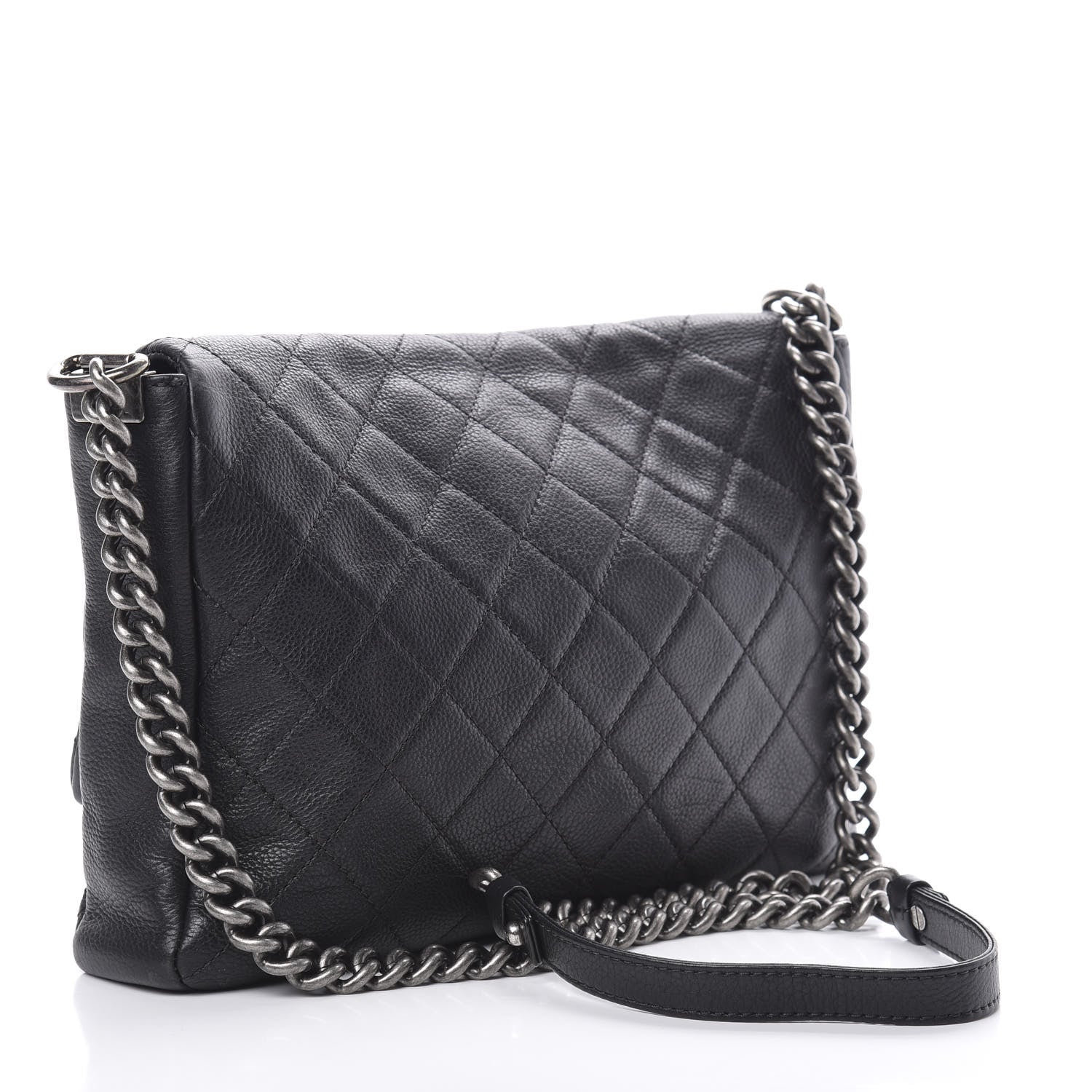 Chanel Calfskin Quilted Couture Messenger Black 3 of 10
