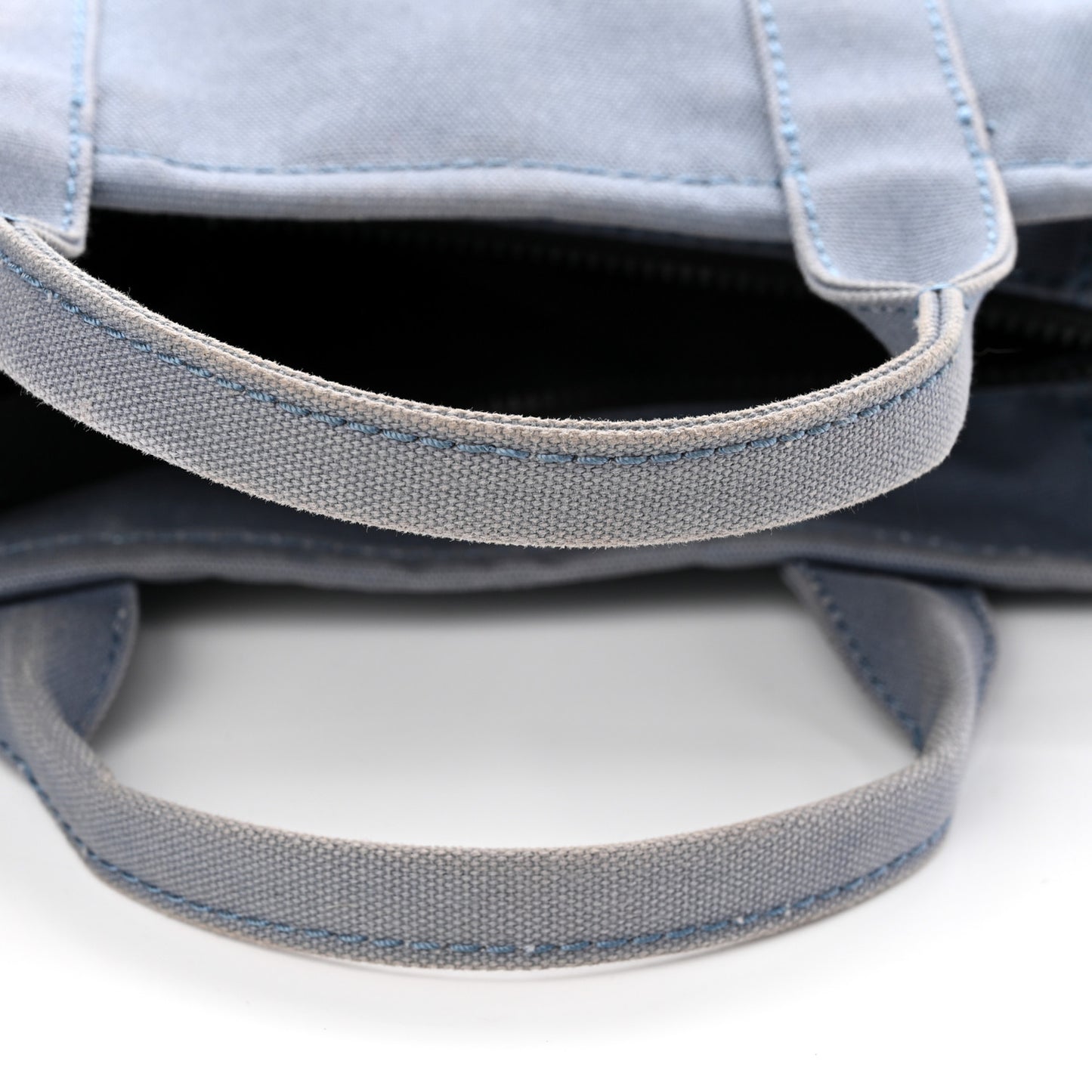 Cotton Canvas Medium The Traveler Tote Bag Blue Shadow