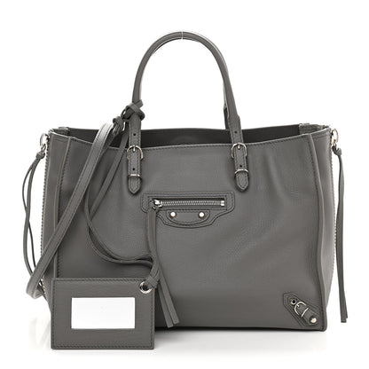Balenciaga Veau Papier A6 Zip Around Tote Gris Acier 1 of 9