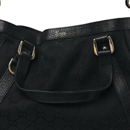 Gucci Monogram Medium Abbey Convertible Tote Black 8 of 11