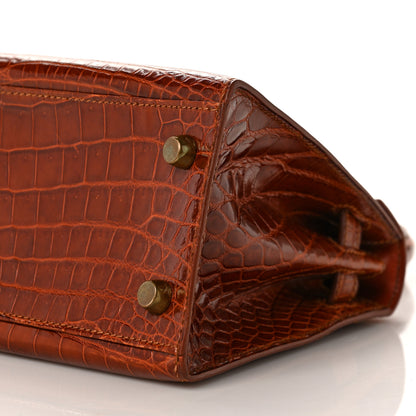 Hermes Shiny Niloticus Crocodile Kelly Sellier 20 Miel 8 of 9