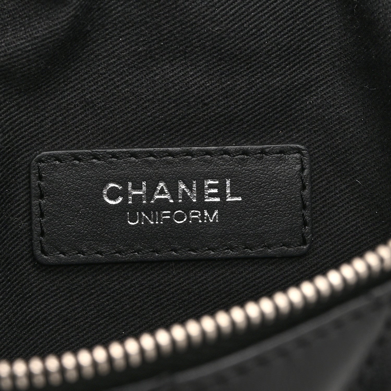 Chanel Calfskin Quilted Uniform Waist Belt Bag Black 6 of 10