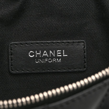 Chanel Calfskin Quilted Uniform Waist Belt Bag Black 6 of 10