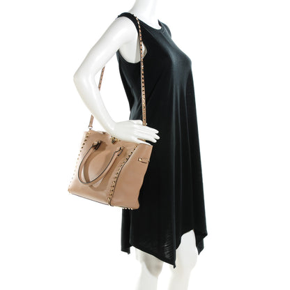 Valentino Garavani Vitello Rockstud Double Handle Tote Alpaca 2 of 18